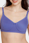 Zivame Beautiful Basics Double Layered Non Wired 3/4Th Coverage Backless Bra - Blue Iris — thumbnail 5